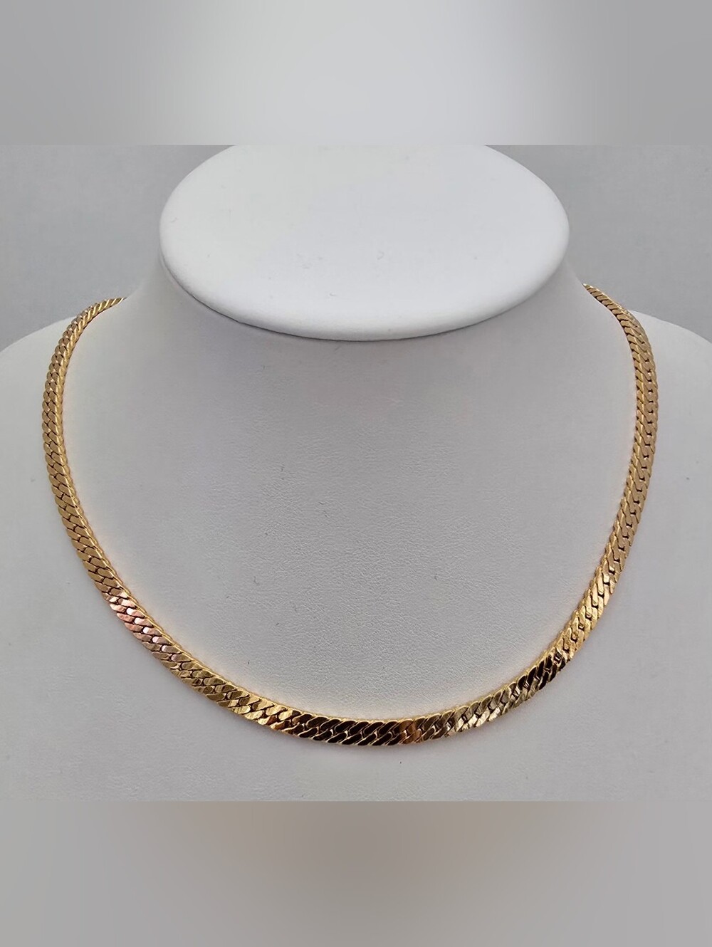 Classic Gold Dipped Herringbone Necklace